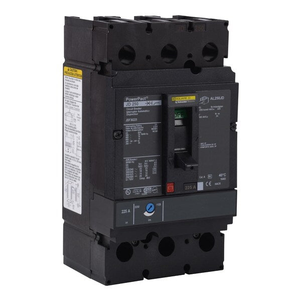 PowerPact J-Frame breaker, thermal-magne, 250 A, 600V AC, 3 Pole, Unit Mount Busbar Mounting Style