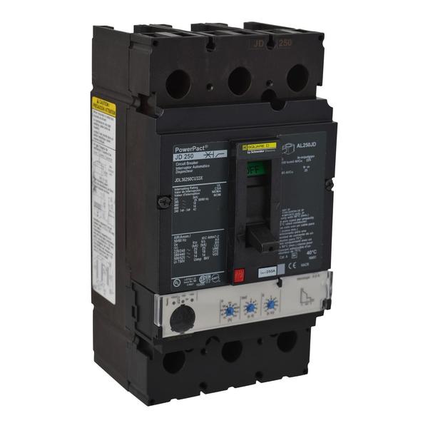 PowerPact J-Frame Brkr, Micrologic 3.2S, , 250 A, 600V AC, 3 Pole, Unit Mount Lug Mounting Style