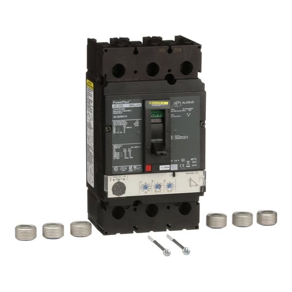 PowerPact J-Frame breaker, Micrologic 3., 250 A, 600V AC, 3 Pole, Unit Mount Lug Mounting Style