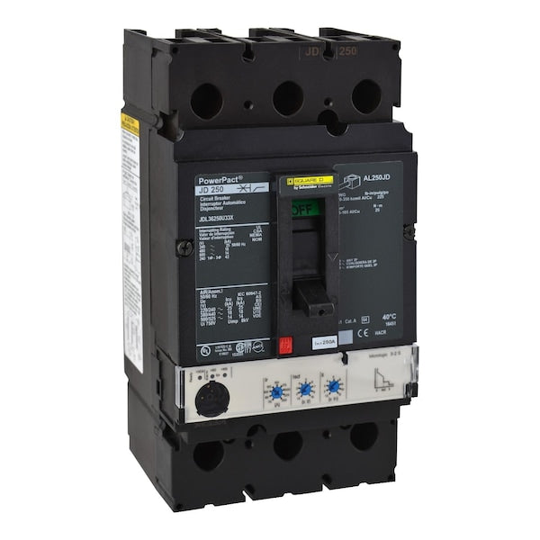 PowerPact J-Frame Brkr, Micrologic 3.2S, , 250 A, 600V AC, 3 Pole, Unit Mount Lug Mounting Style