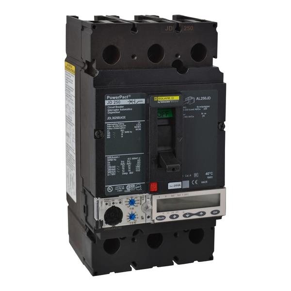 PowerPact J-Frame Brkr, Micrologic 5.2A, , 250 A, 600V AC, 3 Pole, Unit Mount Lug Mounting Style