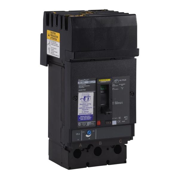 PowerPact J-Frame breaker, I-Line, therm, 175 A, 600V AC, 3 Pole, I-Line Bracket Mounting Style