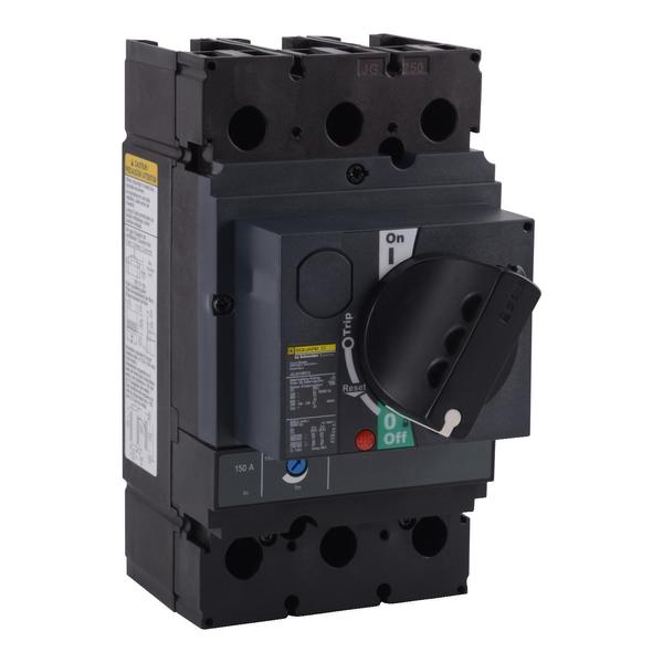 PowerPact J-Frame breaker, thermal-magne, 150 A, 600V AC, 3 Pole, Unit Mount Lug Mounting Style
