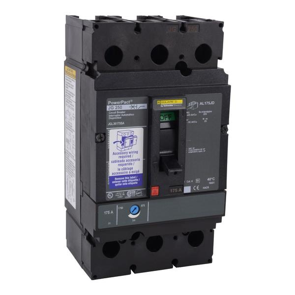 PowerPact J-Frame breaker, thermal-magne, 200 A, 600V AC, 3 Pole, Unit Mount Lug Mounting Style