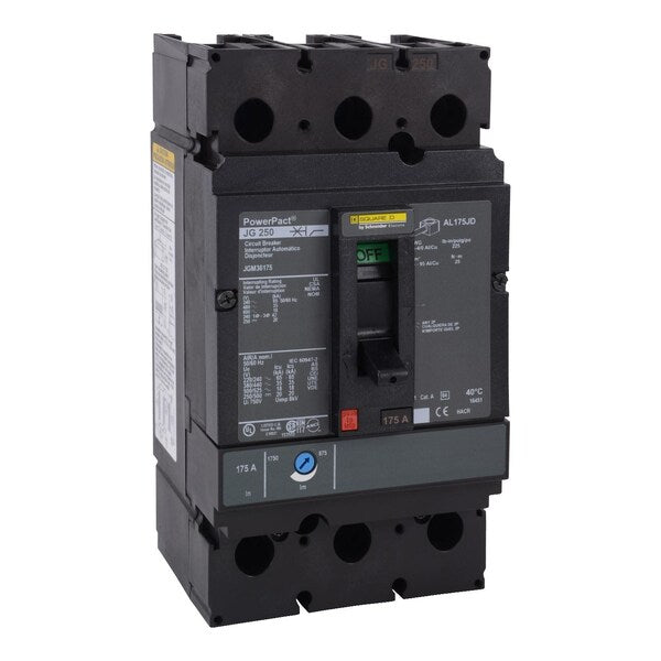 PowerPact J-Frame breaker, thermal-magne, 200 A, 600V AC, 3 Pole, Unit Mount Lug Mounting Style