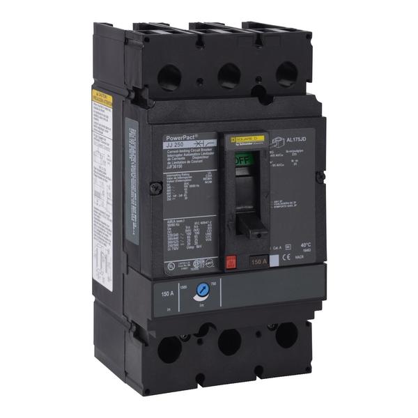 PowerPact J-Frame breaker, thermal-magne, 200 A, 600V AC, 2 Pole, Unit Mount Lug Mounting Style
