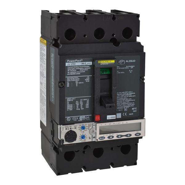 PowerPact J-Frame Brkr, Micrologic 6.2A, , 250 A, 600V AC, 3 Pole, Unit Mount Lug Mounting Style