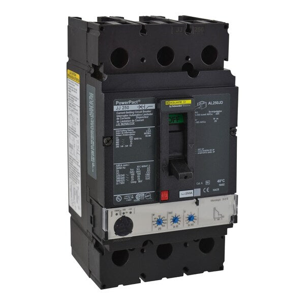 PowerPact J-Frame Brkr, Micrologic 3.2S, , 250 A, 600V AC, 3 Pole, Unit Mount Lug Mounting Style