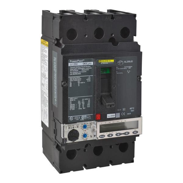 PowerPact J-Frame Brkr, Micrologic 6.2A, , 250 A, 600V AC, 3 Pole, Unit Mount Lug Mounting Style
