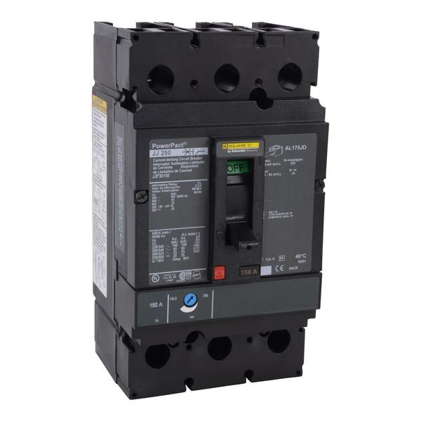 PowerPact J-Frame breaker, thermal-magne, 250 A, 600V AC, 3 Pole, Unit Mount Lug Mounting Style