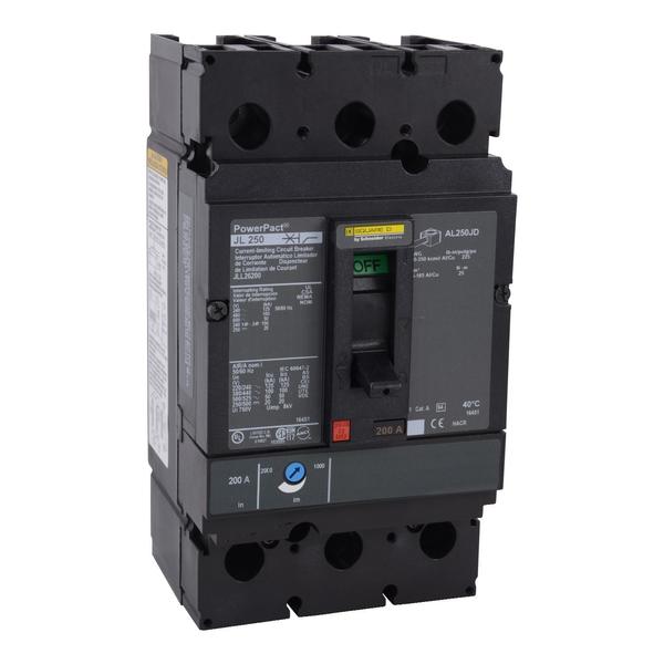 PowerPact J-Frame breaker, thermal-magne, 150 A, 600V AC, 2 Pole, Unit Mount Lug Mounting Style