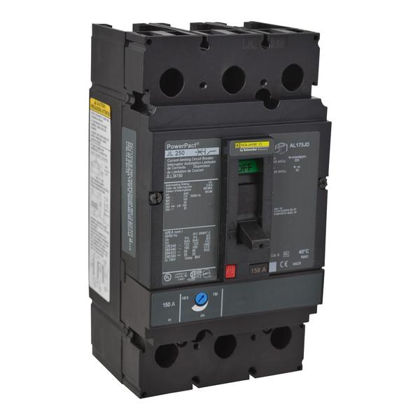 PowerPact J-Frame breaker, thermal-magne, 175 A, 600V AC, 3 Pole, Unit Mount Lug Mounting Style