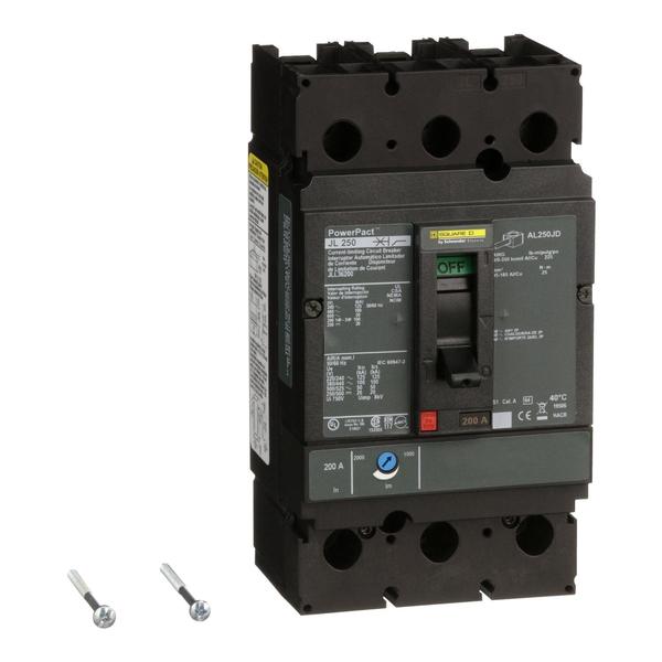 PowerPact J-Frame breaker, thermal-magne, 200 A, 600V AC, 3 Pole, Unit Mount Lug Mounting Style