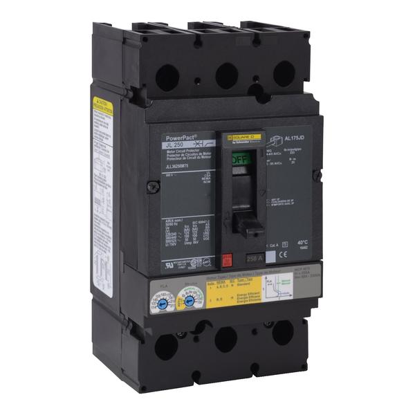PowerPact J-Frame motor protector, 250 A, 250 A, 600V AC, 3 Pole, Unit Mount Lug Mounting Style