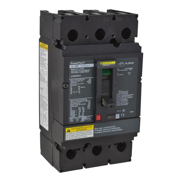 AUTOMATIC MOLDED CASE SWITCH 600V 250A, 250 A, 600V AC, 3 Pole, Unit Mount Mounting Style
