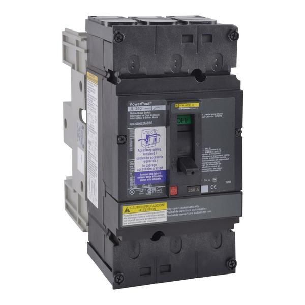 AUTOMATIC MOLDED CASE SWITCH 600V 250A, 250 A, 600V AC, 3 Pole, Plug-In Mounting Style