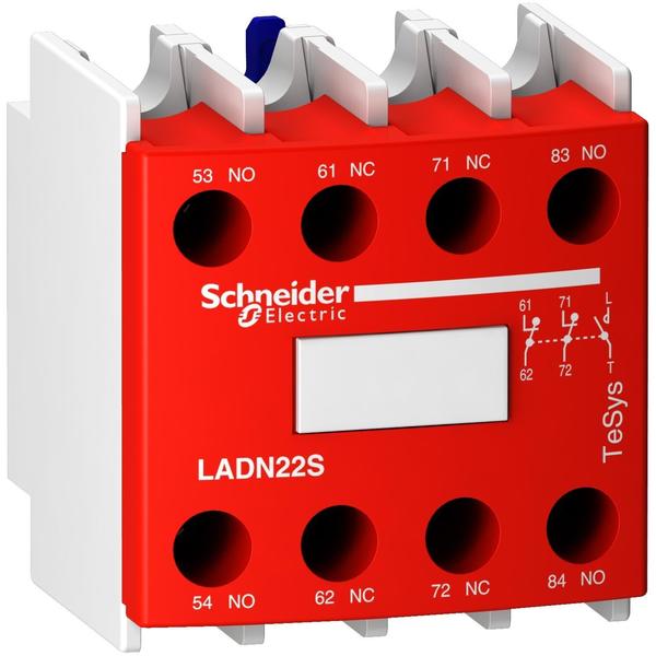 Auxiliary contact block, TeSys D, 2NO
