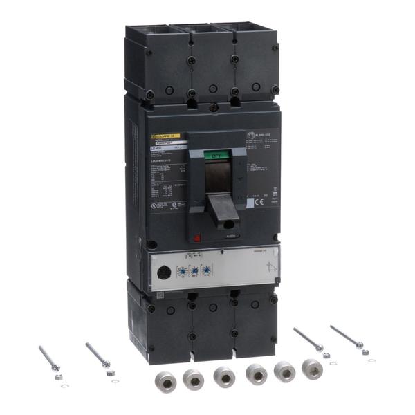 Circuit breaker, PowerPact L, Micrologic, 400 A, 600V AC, 3 Pole, Unit Mount Lug Mounting Style