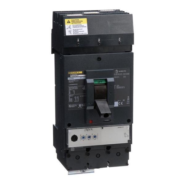 Circuit breaker, PowerPact L, I-Line, Mi, 400 A, 600V AC, 3 Pole, I-Line Bracket Mounting Style