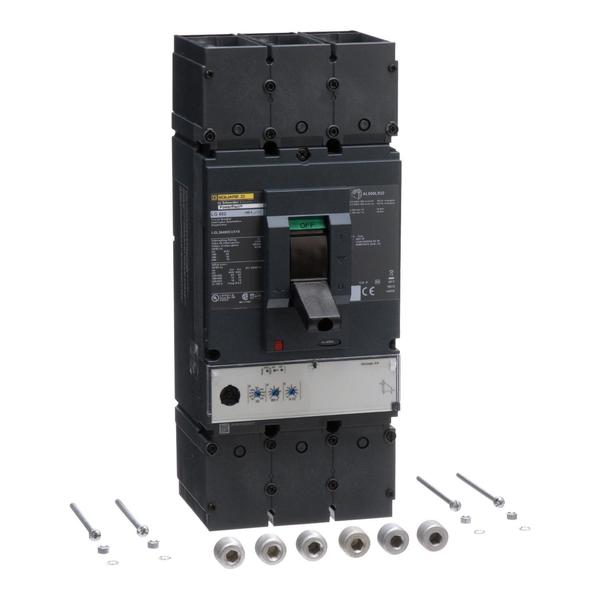 Circuit breaker, PowerPact L, Micrologic, 400 A, 600V AC, 3 Pole, Unit Mount Lug Mounting Style