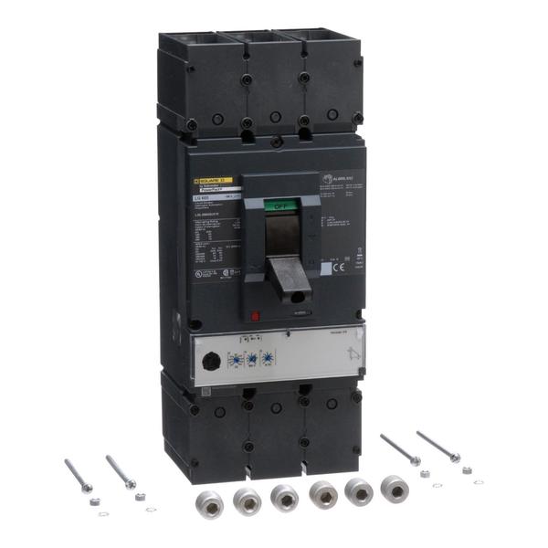 Circuit breaker, PowerPact L, Micrologic, 600 A, 600V AC, 3 Pole, Unit Mount Lug Mounting Style