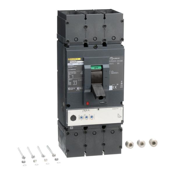 Circuit breaker, PowerPact L, Micrologic, 600 A, 600V AC, 3 Pole, Unit Mount Lug Mounting Style