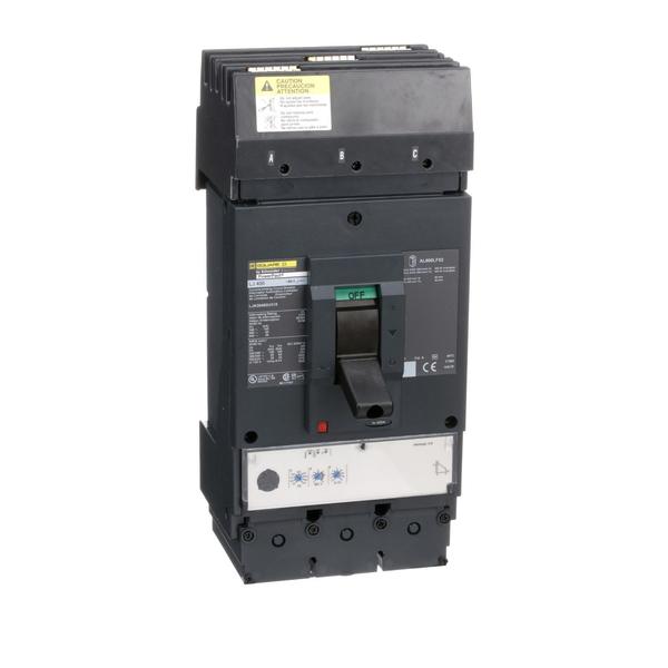 Circuit breaker, PowerPact L, I-Line, Mi, 400 A, 600V AC, 3 Pole, I-Line Bracket Mounting Style
