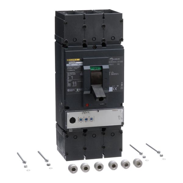 Circuit breaker, PowerPact L, Micrologic, 400 A, 600V AC, 3 Pole, Unit Mount Lug Mounting Style