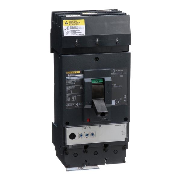 Circuit breaker, PowerPact L, I-Line, Mi, 400 A, 600V AC, 3 Pole, I-Line Bracket Mounting Style