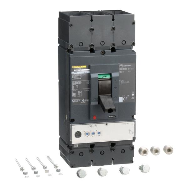 Circuit breaker, PowerPact L, Micrologic, 600 A, 600V AC, 3 Pole, Unit Mount Lug Mounting Style