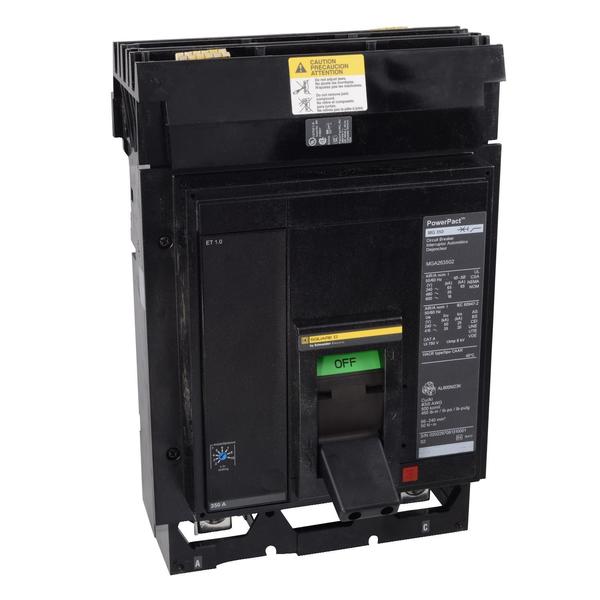 Circuit Breaker, PowerPact M, electronic, 450 A, 600V AC, 3 Pole, I-Line Bracket Mounting Style