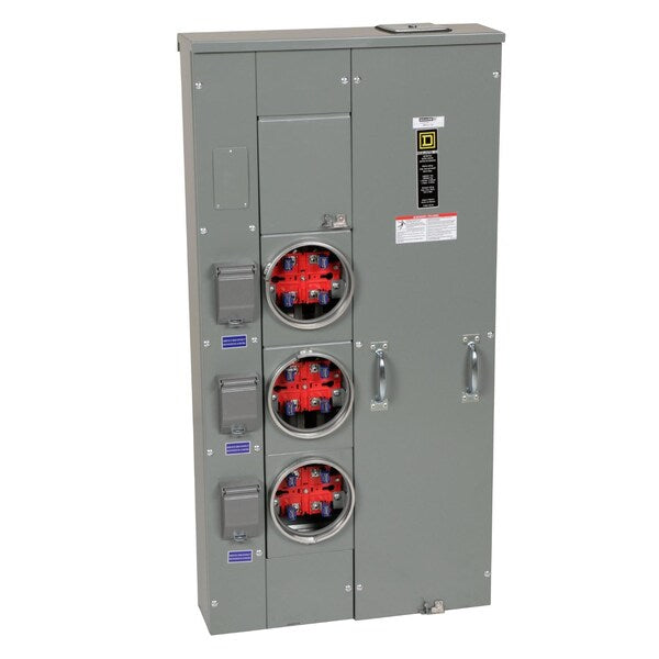 MP Meter Pak, main lugs, three ringed so, 120/240 V AC, Meter-Pak Circuit Breaker Type