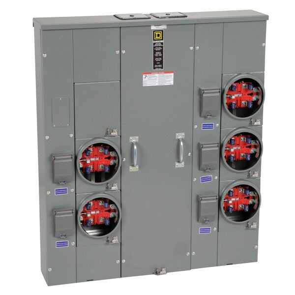 MP Meter Pak, meter center, five ringles, 120/240 V AC, Meter-Pak Circuit Breaker Type
