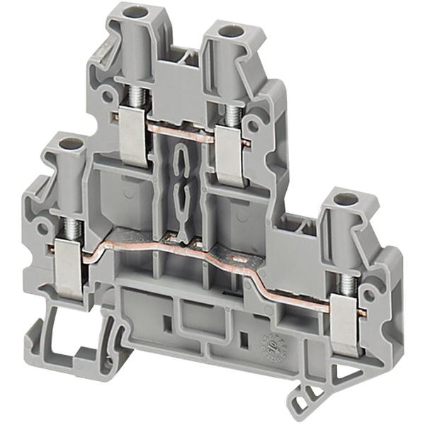 SCREW TERMINAL, DOUBLE LEVEL, 4 POINTS,