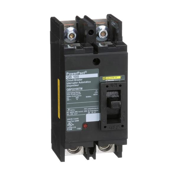 PowerPact Q - molded case circuit breake, 100 A, 240V AC, 2 Pole, Unit Mount Lug Mounting Style