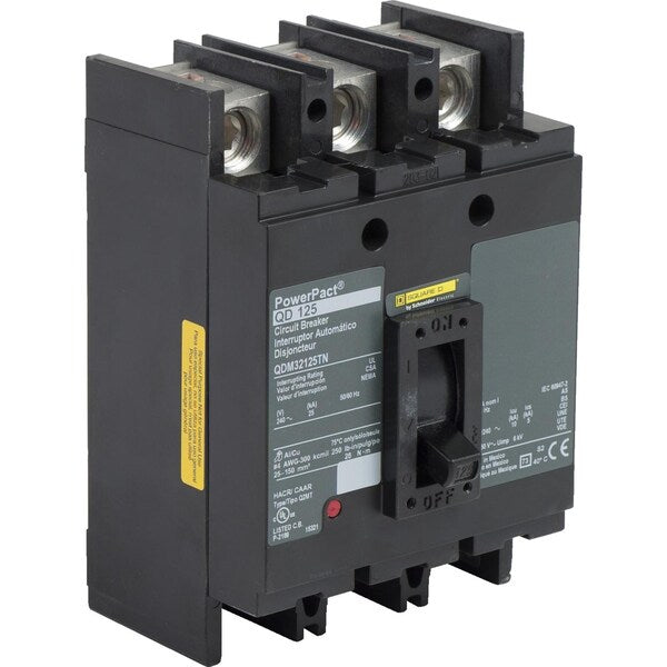PowerPact Q - molded case circuit breake, 125 A, 240V AC, 3 Pole, Unit Mount Lug Mounting Style