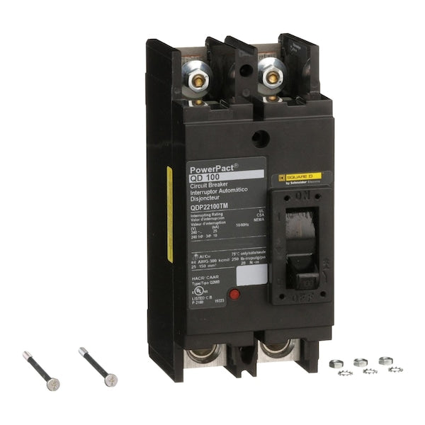 PowerPact Q - molded case circuit breake, 100 A, 240V AC, 2 Pole, Unit Mount Lug Mounting Style