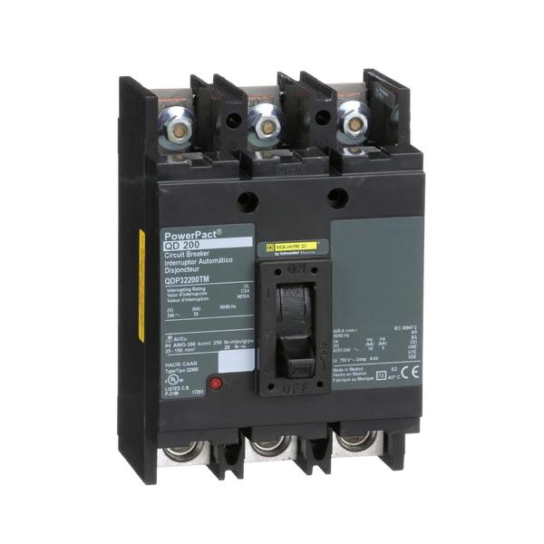 PowerPact Q - molded case circuit breake, 200 A, 240V AC, 3 Pole, Unit Mount Lug Mounting Style