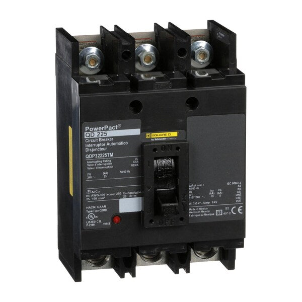 PowerPact Q - molded case circuit breake, 225 A, 240V AC, 3 Pole, Unit Mount Lug Mounting Style