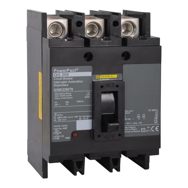 PowerPact Q - molded case circuit breake, 200 A, 240V AC, 3 Pole, Unit Mount Lug Mounting Style