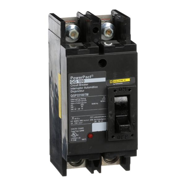 PowerPact Q - molded case circuit breake, 100 A, 240V AC, 2 Pole, Unit Mount Lug Mounting Style