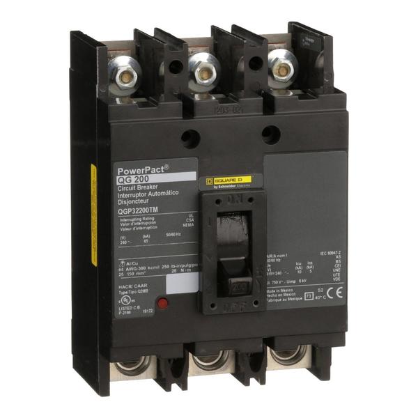 PowerPact Q - molded case circuit breake, 200 A, 240V AC, 3 Pole, Unit Mount Lug Mounting Style