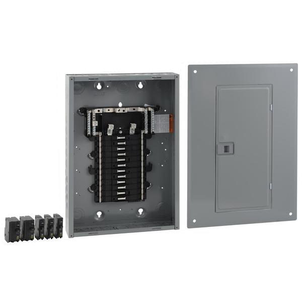 QO LoadCTR, Main Lug, 125A, 1PH-3W, 24SP, 125 A Amps, QO Circuit Breaker Type