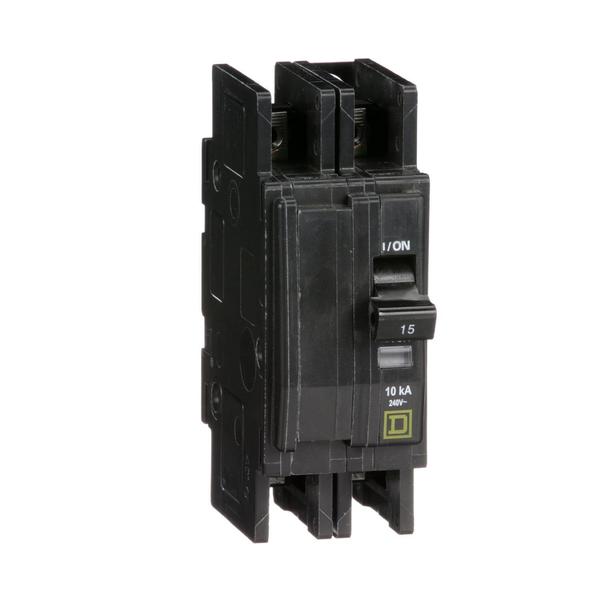 QOU Miniature Circuit Breaker, 15A, 2P, , 15 A, 240V AC, Unit Mount Mounting Style
