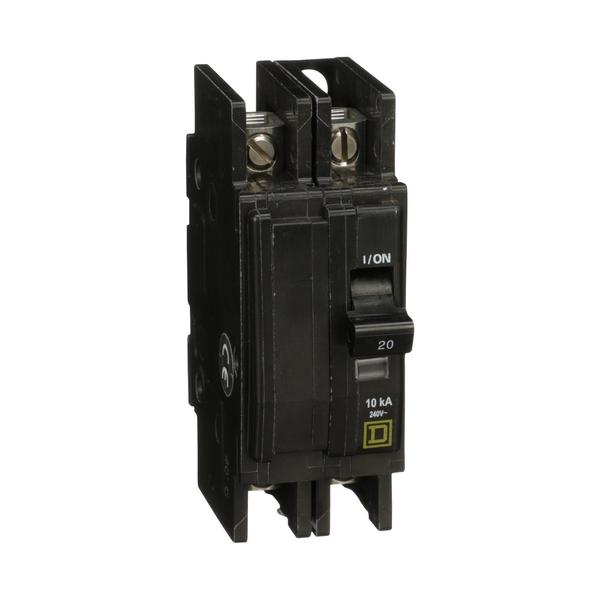 QOU Miniature Circuit Breaker, 20A, 2P, , 20 A, 240V AC, Unit Mount Mounting Style