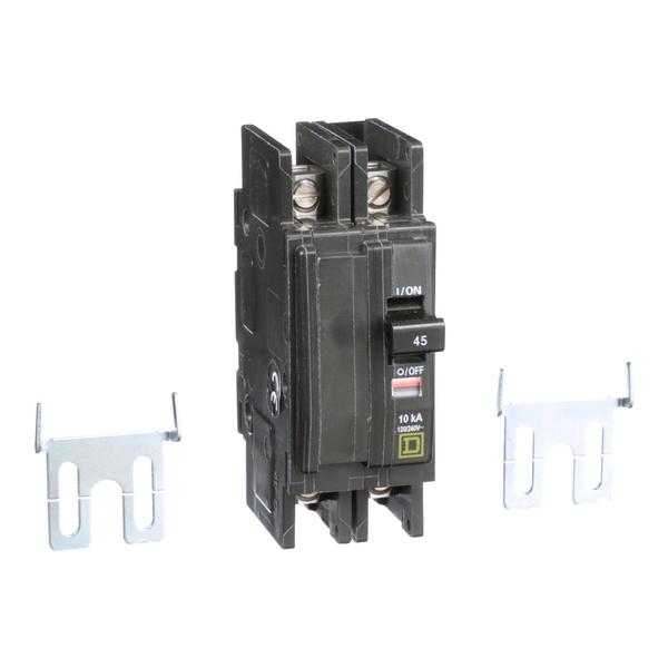 QOU Miniature Circuit Breaker, 45A, 2P, , 45 A, 120/240V AC, Unit Mount Mounting Style