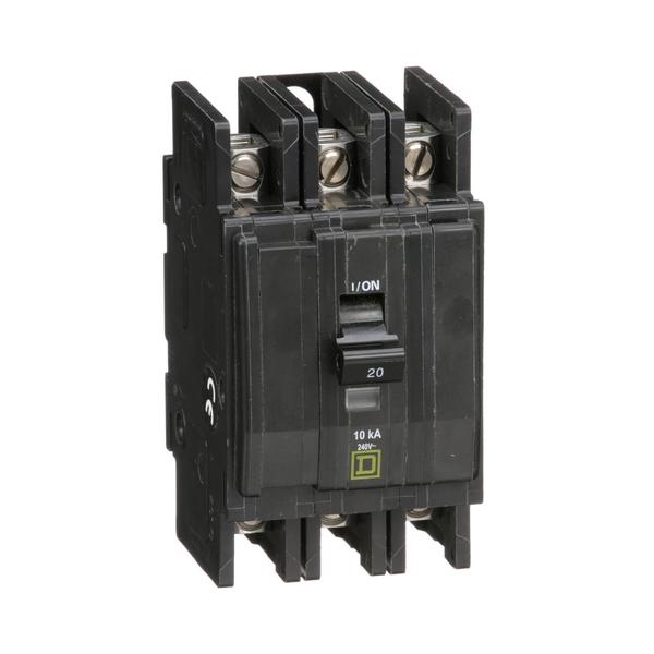 QOU Miniature Circuit Breaker, 20A, 3P, , 20 A, 120/240V AC, Unit Mount Mounting Style