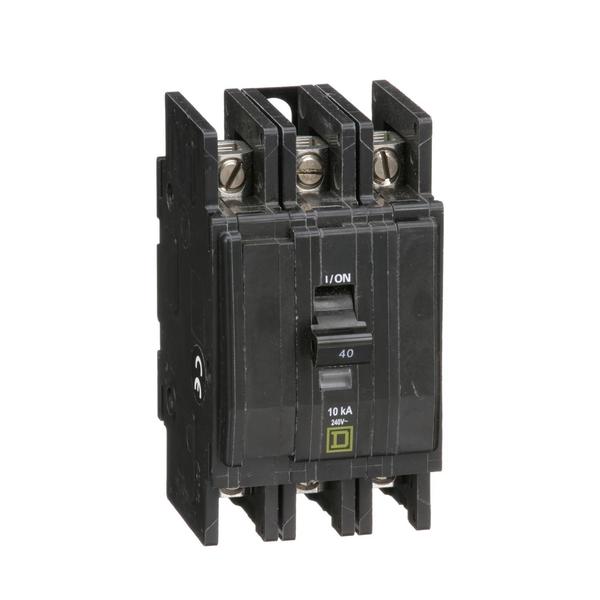 QOU Miniature Circuit Breaker, 40A, 3P, , 40 A, 120/240V AC, Unit Mount Mounting Style