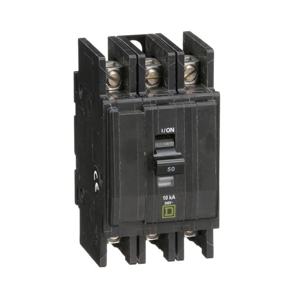QOU Miniature Circuit Breaker, 50A, 3P, , 50 A, 120/240V AC, Unit Mount Mounting Style