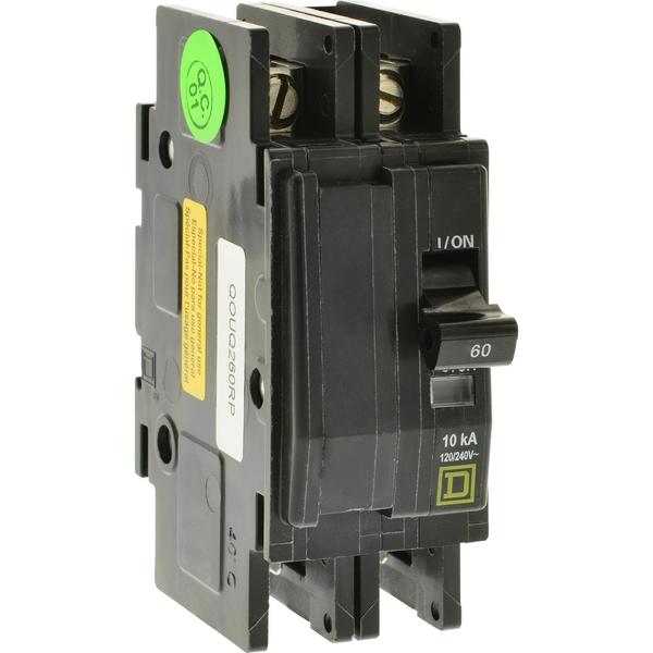 QOUQ Miniature Circuit Breaker, 60A, 2P, , 60 A, 120/240V AC, Unit Mount Mounting Style
